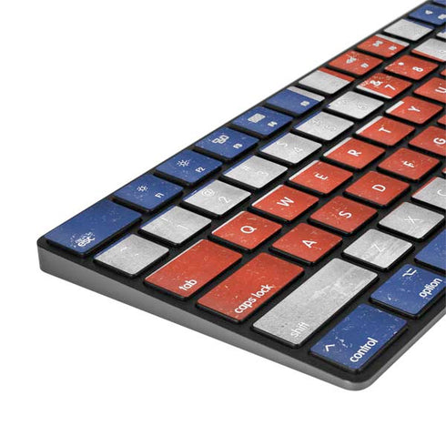 Iceland Flag Distressed Magic Keyboard with Numeric Keypad Skin