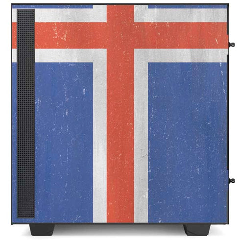 Iceland Flag Distressed NZXT H510 Compact ATX Mid-Tower Case Skin