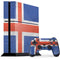 Iceland Flag Distressed PS4 Console and Controller Bundle Skin