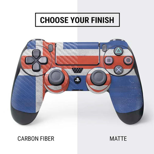 Iceland Flag Distressed PS4 Controller Skin