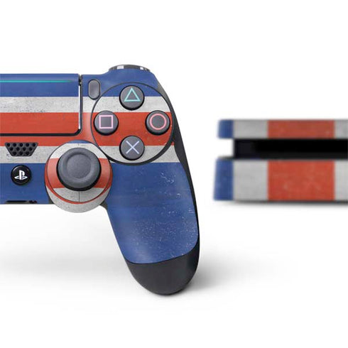 Iceland Flag Distressed PS4 Slim Bundle Skin