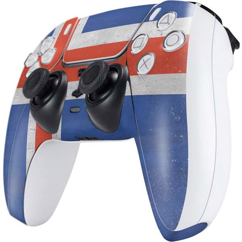 Iceland Flag Distressed PS5 Controller Skin