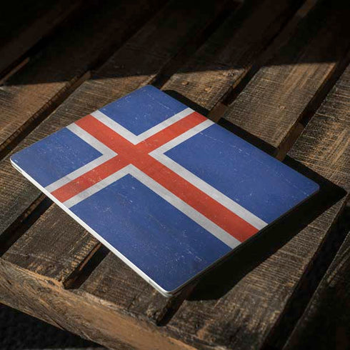 Iceland Flag Distressed Surface Laptop 2 Skin