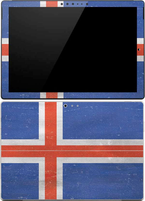 Iceland Flag Distressed Surface Pro 4 Skin