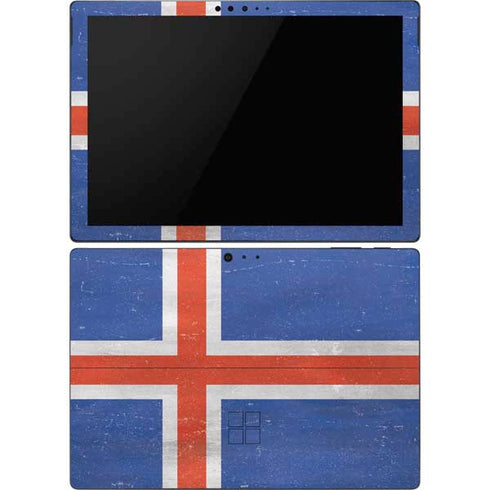 Iceland Flag Distressed Surface Pro 6 Skin