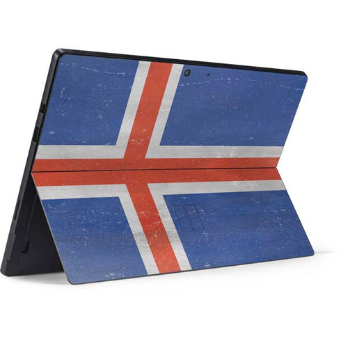Iceland Flag Distressed Surface Pro 7 Skin