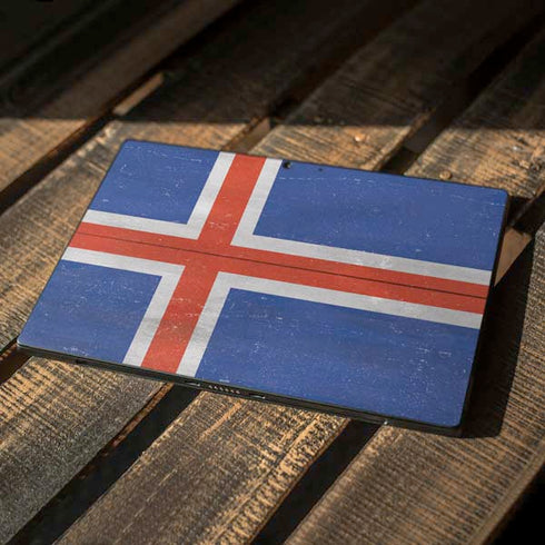 Iceland Flag Distressed Surface Pro 7 Skin