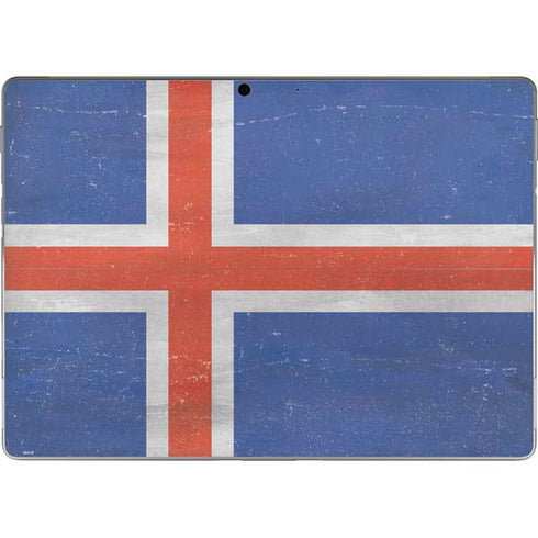 Iceland Flag Distressed Surface Pro 9 Skin