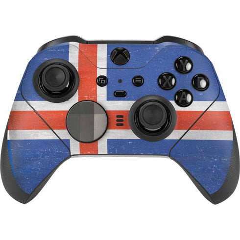 Iceland Flag Distressed Xbox Elite Wireless Controller Series 2 Skin