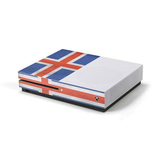 Iceland Flag Distressed Xbox One S Console Skin