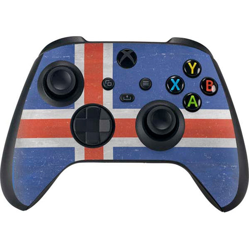 Iceland Flag Distressed Xbox Series X Bundle Skin