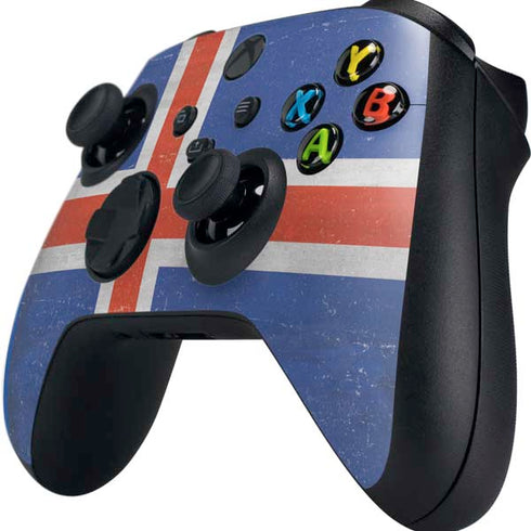 Iceland Flag Distressed Xbox Series X Controller Skin
