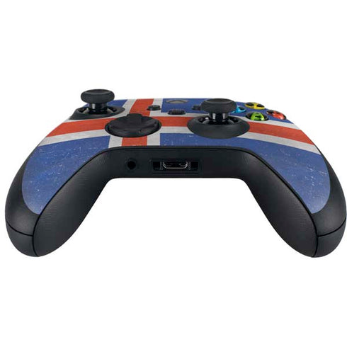 Iceland Flag Distressed Xbox Series X Controller Skin