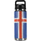 Iceland Flag Distressed YETI Rambler 26oz Bottle Skin