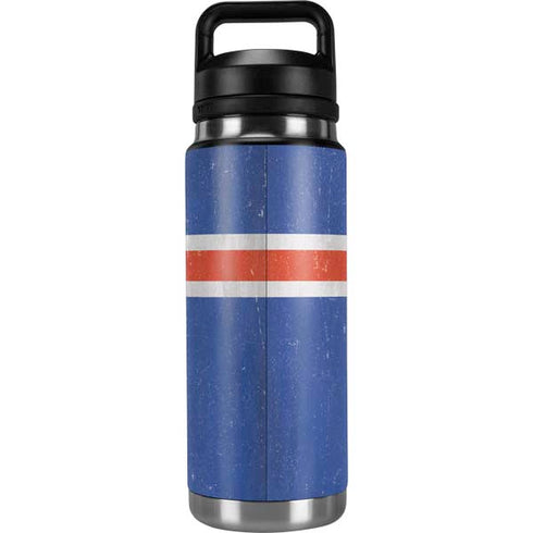 Iceland Flag Distressed YETI Rambler 26oz Bottle Skin