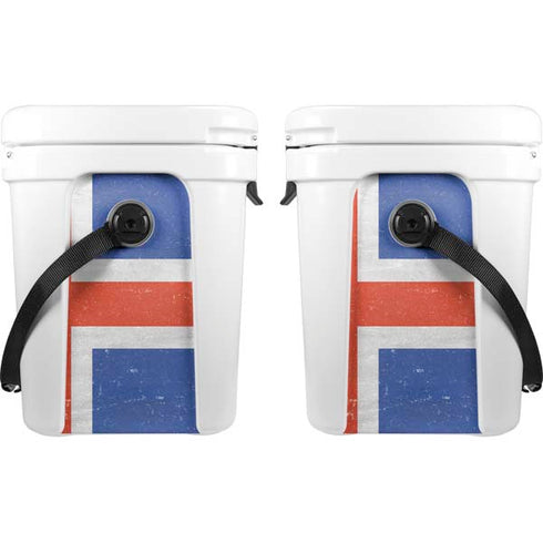 Iceland Flag Distressed YETI Roadie 24 Hard Cooler Skin