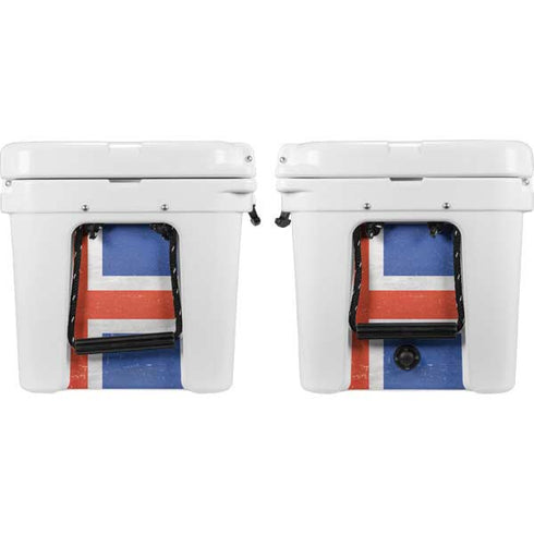 Iceland Flag Distressed YETI Tundra 35 Hard Cooler Skin