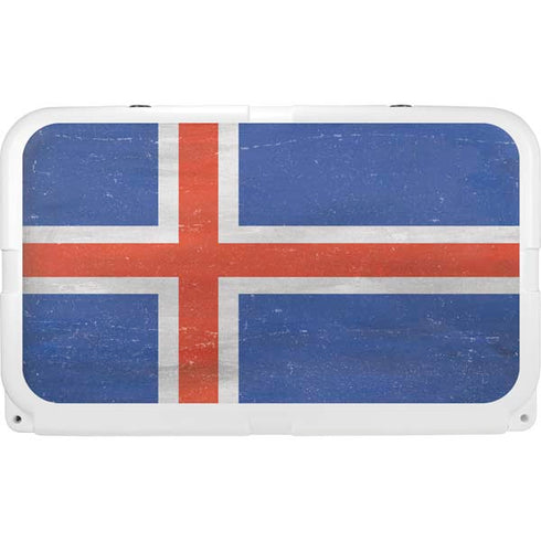 Iceland Flag Distressed YETI Tundra 45 Hard Cooler Skin