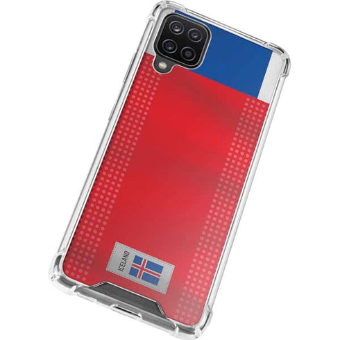 Iceland Soccer Flag Galaxy A12 Clear Case
