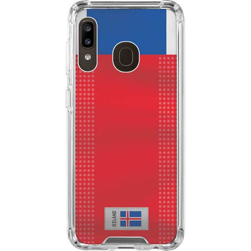 Iceland Soccer Flag Galaxy A30 Clear Case