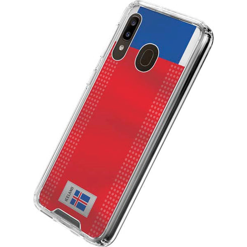 Iceland Soccer Flag Galaxy A30 Clear Case