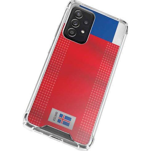 Iceland Soccer Flag Galaxy A52 5G Clear Case