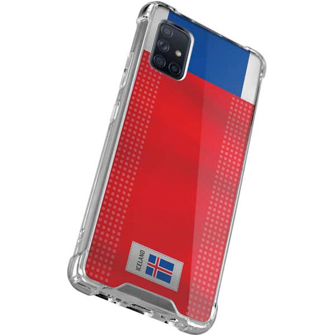 Iceland Soccer Flag Galaxy A71 5G Clear Case