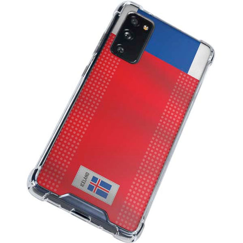 Iceland Soccer Flag Galaxy S20 FE Clear Case