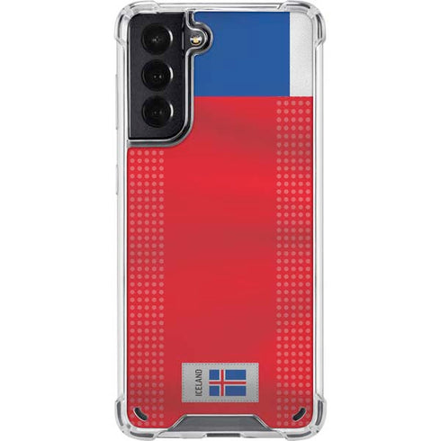 Iceland Soccer Flag Galaxy S21 5G Clear Case