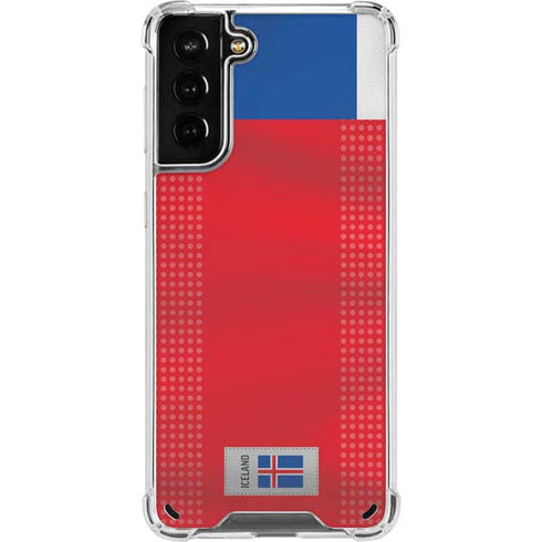 Iceland Soccer Flag Galaxy S21 Plus 5G Clear Case