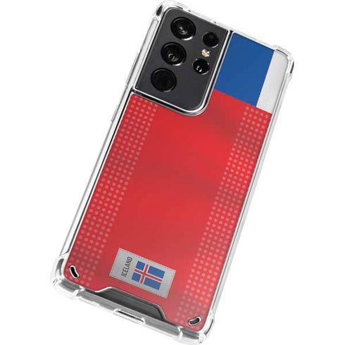 Iceland Soccer Flag Galaxy S21 Ultra 5G Clear Case