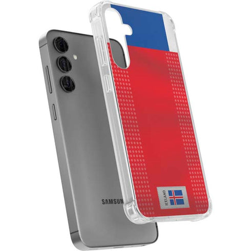 Iceland Soccer Flag Galaxy S24 Plus Clear Case