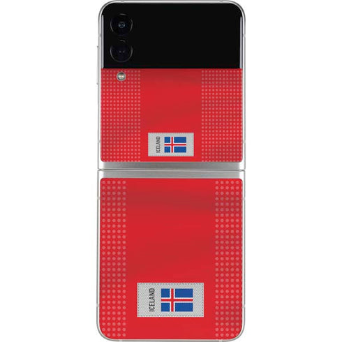 Iceland Soccer Flag Galaxy Z Flip3 5G Skin