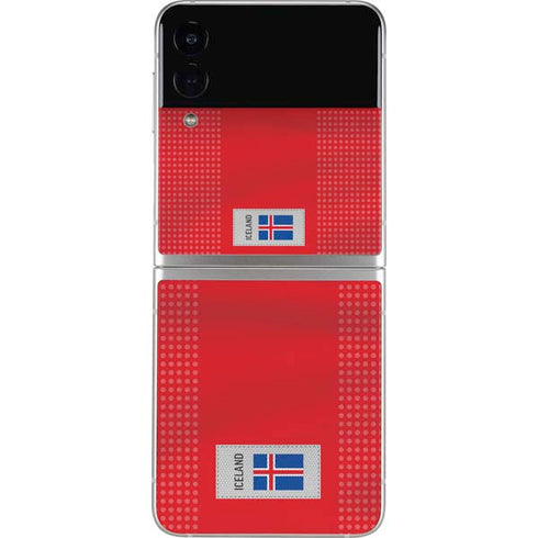 Iceland Soccer Flag Galaxy Z Flip4 5G Skin