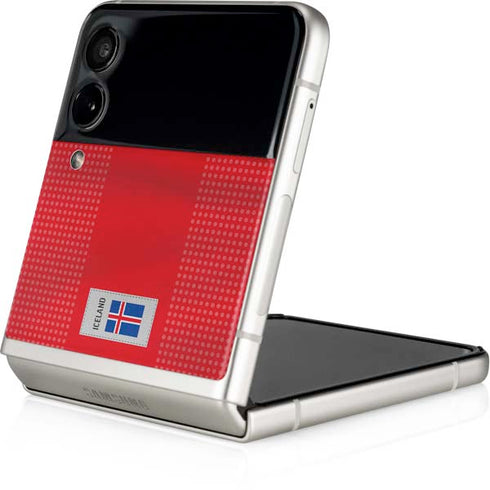 Iceland Soccer Flag Galaxy Z Flip4 5G Skin