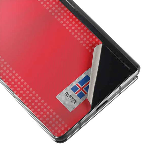 Iceland Soccer Flag Galaxy Z Fold2 5G Skin