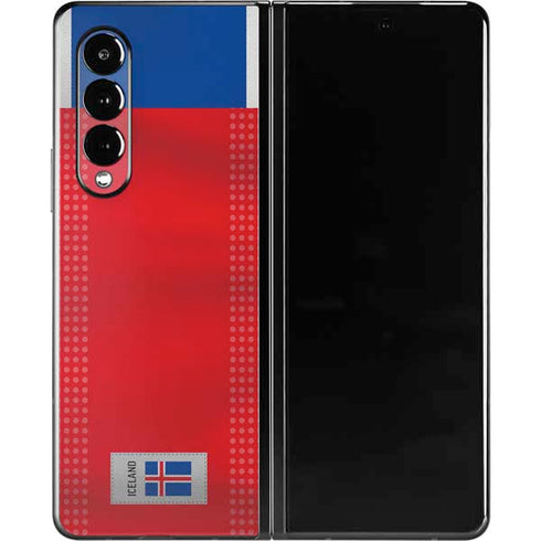 Iceland Soccer Flag Galaxy Z Fold3 5G Skin