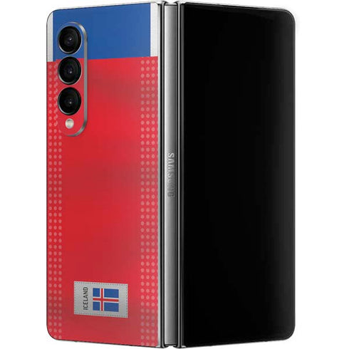 Iceland Soccer Flag Galaxy Z Fold4 5G Skin