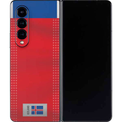 Iceland Soccer Flag Galaxy Z Fold4 5G Skin