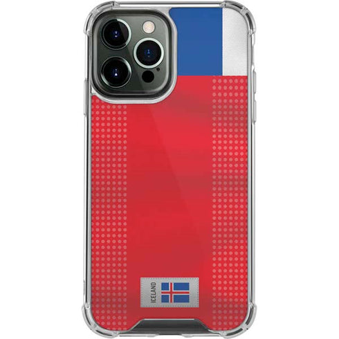 Iceland Soccer Flag iPhone 14 Pro Max Clear Case