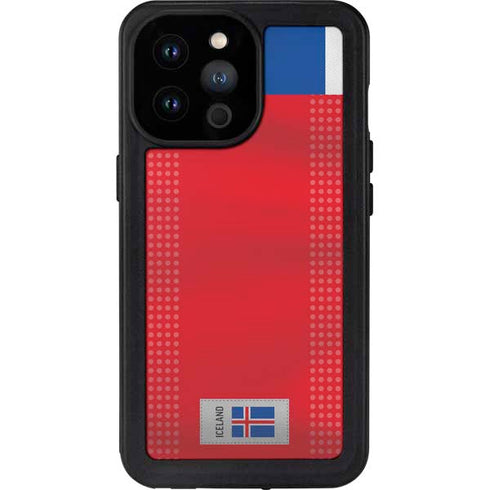 Iceland Soccer Flag iPhone 14 Pro Max Waterproof Case