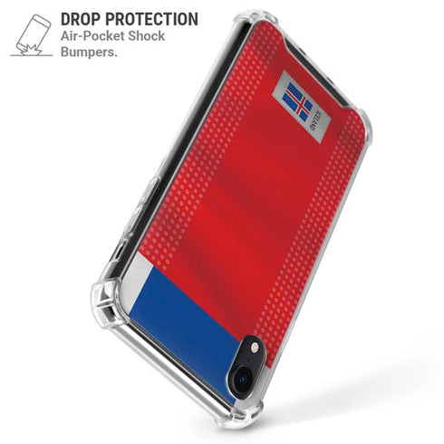 Iceland Soccer Flag iPhone XR Clear Case