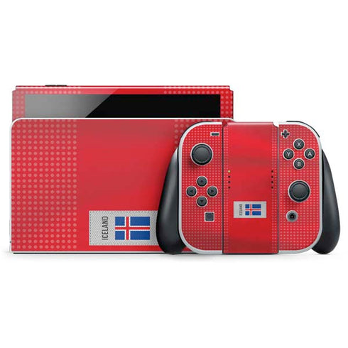 Iceland Soccer Flag Nintendo Switch OLED (2021) Skin