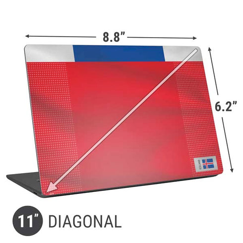 Iceland Soccer Flag Universal Laptop 11in (8.8 x 6.2in) Skin