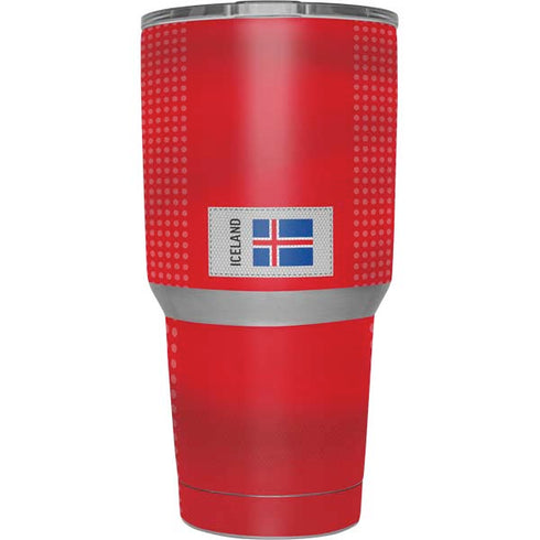 Iceland Soccer Flag Yeti 30oz Rambler Tumbler Skin