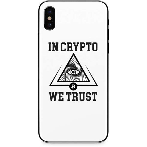 In Crypto We Trust iPhone X Skin