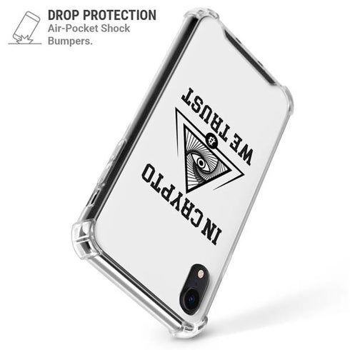 In Crypto We Trust iPhone XR Clear Case