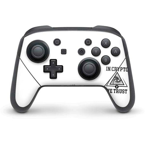 In Crypto We Trust Nintendo Switch Pro Controller Skin