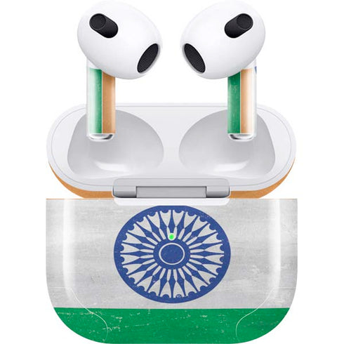 India Flag Distressed Apple AirPods (3rd Gen 2021) Skin