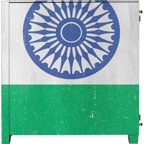 India Flag Distressed Corsair 4000D Tempered Glass Mid-Tower ATX Case Skin